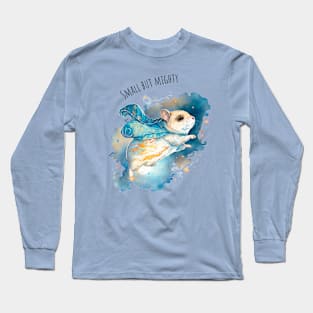 Watercolor Mouse | Motivational Quotes | Mental Health Quotes Long Sleeve T-Shirt